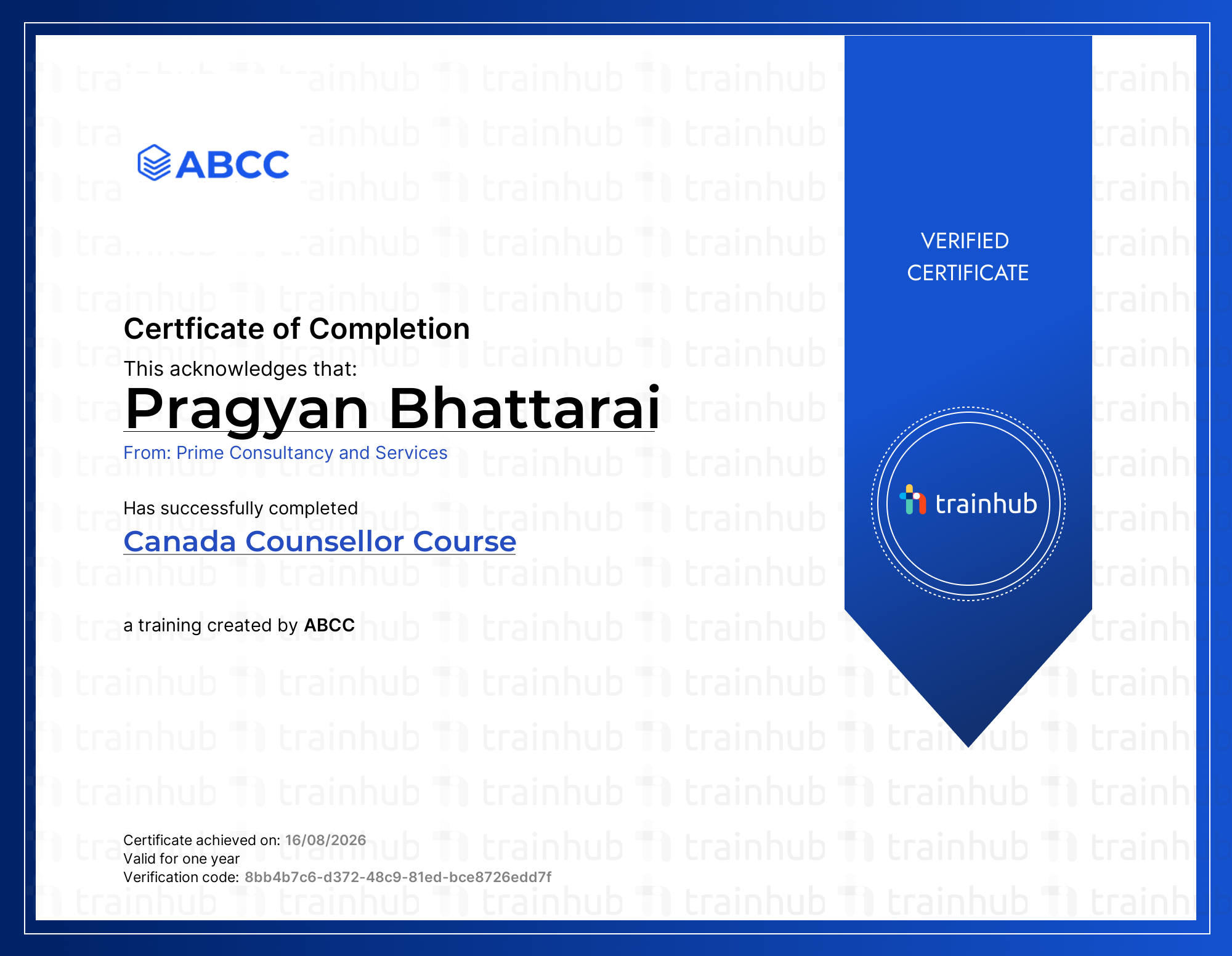 Pragyan Bhattarai - Pragyan Bhattarai - ABCC (Canada)