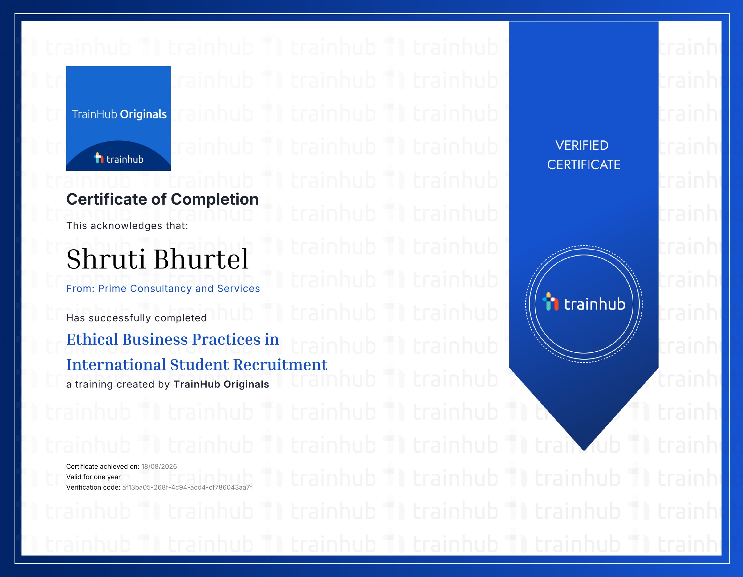 Shruti Bhurtel - Shruti Bhurtel - Ethical Business Practices in International Student Recruitment